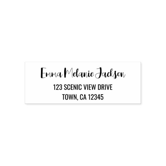 Het Adres van de terugkeer Modern Stijlvol Manilla Zelfinktende Stempel (Design)