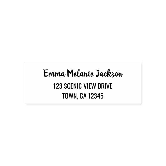 Het Adres van de terugkeer Modern Stijlvol Manilla Zelfinktende Stempel (Design)