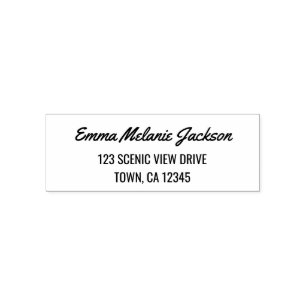 Het Adres van de terugkeer Modern Stijlvol Manilla Zelfinktende Stempel