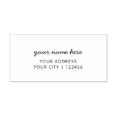 Het Adres van de terugkeer Moderne Eenvoudige Naam Zelfinktende Stempel (Design)