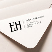 Het Adres van de Terugkeer Monogram van de Terugk Zelfinktende Stempel