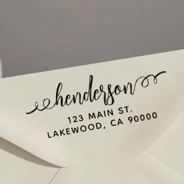 Het Adres van de Terugkeer van de Calligrafie van  Zelfinktende Stempel