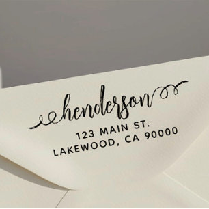 Het Adres van de Terugkeer van de Calligrafie van  Zelfinktende Stempel