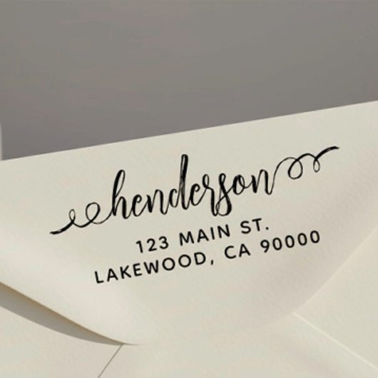 Het Adres van de Terugkeer van de Calligrafie van Zelfinktende Stempel