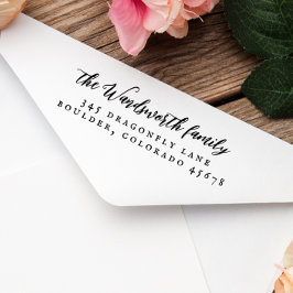 Het  Adres van de Terugkeer van de Calligrafie Zelfinktende Stempel