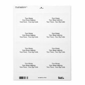 Het adres van de Terugkeer van de grote Sjabloon P Etiket (Full Sheet)