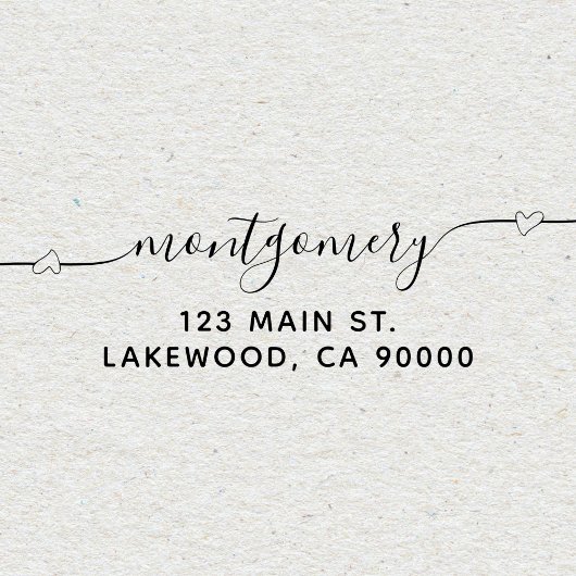 Het Adres van de Terugkeer van de Kalligrafie van  Zelfinktende Stempel