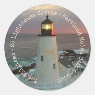 Het Adres van de Terugkeer van de Lichter van de V Ronde Sticker