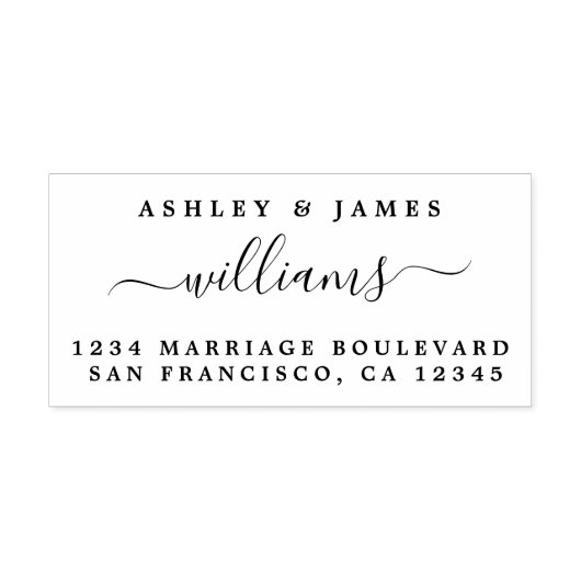 Het Adres van de Terugkeer van de Naam van de Pas  Zelfinktende Stempel (Design)