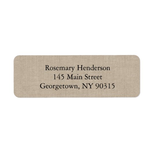 Het Adres van de Terugkeer van de overlapping Etiket (Voorkant)