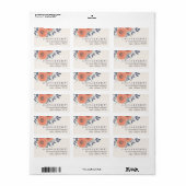 Het Adres van de Terugkeer van de Peach Poppies Etiket (Full Sheet)
