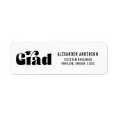 Het Adres van de Terugkeer van het Afstudeerder va Etiket (Voorkant)