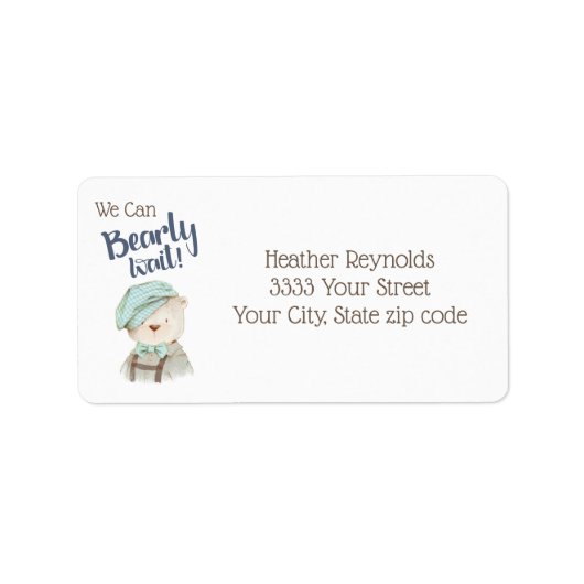 Het  Adres van de Terugkeer van het Baby shower va Etiket (Voorkant)