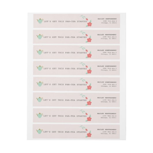 Het Adres van de Terugkeer van het Baby shower van (Vel)