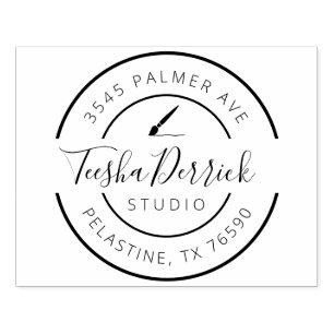 Het Adres van de Terugkeer van het bedrijf Ronde Z Rubberstempel