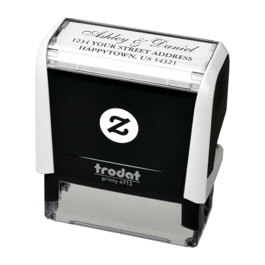 Het adres van de Terugkeer van het Elegant Wedding Zelfinktende Stempel (Product)
