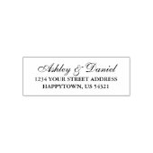 Het adres van de Terugkeer van het Elegant Wedding Zelfinktende Stempel (Design)