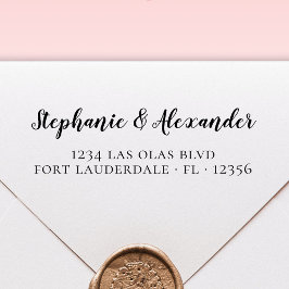 Het Adres van de Terugkeer van het huwelijk Modern Zelfinktende Stempel