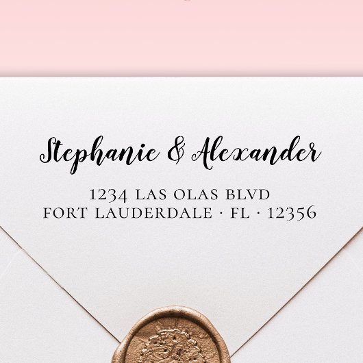 Het Adres van de Terugkeer van het huwelijk Modern Zelfinktende Stempel