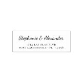 Het Adres van de Terugkeer van het huwelijk Modern Zelfinktende Stempel (Design)