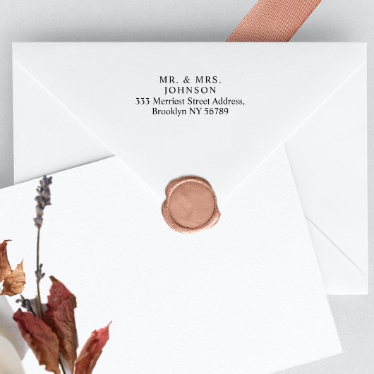 Het Adres van de Terugkeer van het huwelijk Passen Rubberstempel