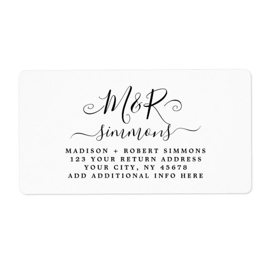 Het adres van de Terugkeer van het Manuscript van  Etiket (Voorkant)