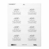 Het adres van de Terugkeer van het Manuscript van  Etiket (Full Sheet)