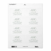 Het adres van de Terugkeer van het Manuscript van Etiket (Full Sheet)