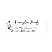 Het Adres van de Terugkeer van het Manuscript van  Zelfinktende Stempel (Design)