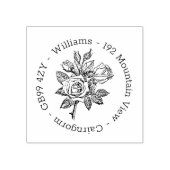 Het  Adres van de Terugkeer van het Roos Rubberstempel (Afrduk)