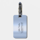 Het adres van de wereldkaart wat een 13derful Blau Bagagelabel (Achterkant verticaal)