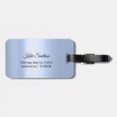 Het adres van de wereldkaart wat een 13derful Blau Bagagelabel (Achterkant horizontaal)