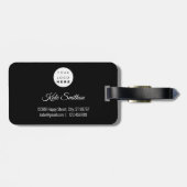 Het adres van de wereldkaart wat een ONEderful Whi Bagagelabel (Achterkant horizontaal)