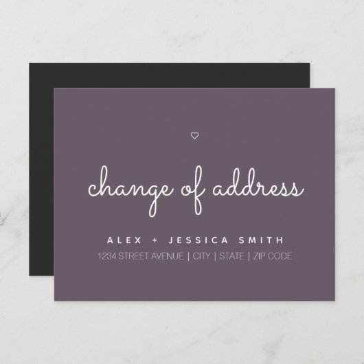 Het adres wijzigen dat we hebben verplaatst, is ee briefkaart (Voorkant / Achterkant)