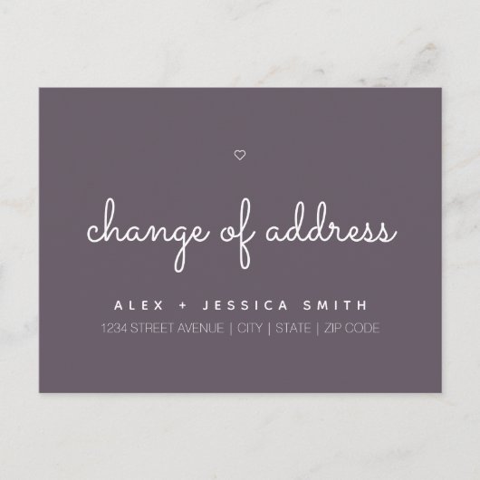 Het adres wijzigen dat we hebben verplaatst, is ee briefkaart (Voorkant)