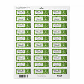Het adresetiket van de klap. Groene natuur shamroc Etiket (Full Sheet)