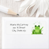 Het adresetiket van de terugkeer met Froggy Etiket (Insitu)