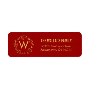 Het Adresetiket van de Terugkeer van de Kroon van Etiket