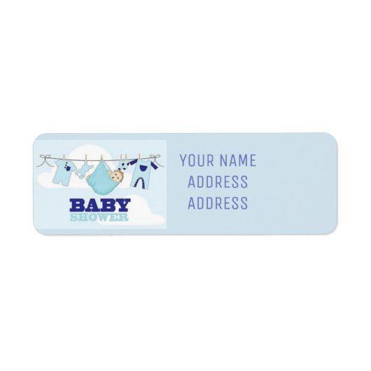 HET ADRESETIKET ` VAN DE TERUGKEER VAN HET BABY ETIKET (Voorkant)