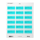 Het Adresetiket van het Huwelijk van het Damast Etiket (Full Sheet)