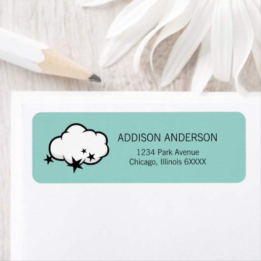 Het adreslabel van deze wereldwijde cloudValentijn Etiket (Insitu)