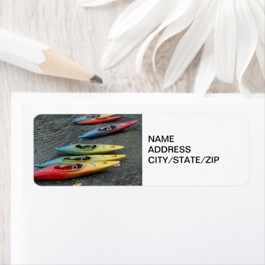 HET ADRESLABEL VAN KAYAKER ETIKET (Insitu)