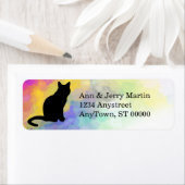 het adreslabel voor kattenkleurige waterverf verfd etiket (Insitu)