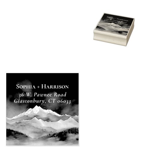 Het Adventure van bergen begint het Adres van de T Rubberstempel (Gestempeld)