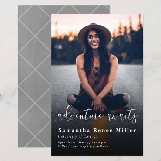 Het Adventure van de begroting wacht het Afstudere (Voorkant / Achterkant)