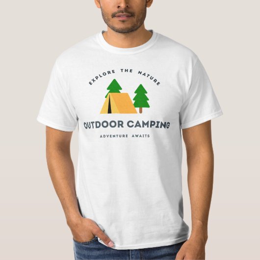 Het Adventure van de Camping van de buitenlucht wa T-shirt (Voorkant)