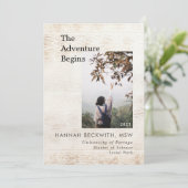 Het Adventure van de Foto van het afstuderen begin Aankondiging (Staand voorkant)