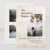 Het Adventure van de Foto van het afstuderen begin Aankondiging (Voorkant / Achterkant)