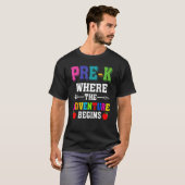 Het Adventure van de Leeraar van Prek begint Eerst T-shirt (Voorkant volledig)