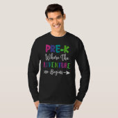 Het Adventure van de Leeraar van Prek begint Eerst T-shirt (Voorkant volledig)